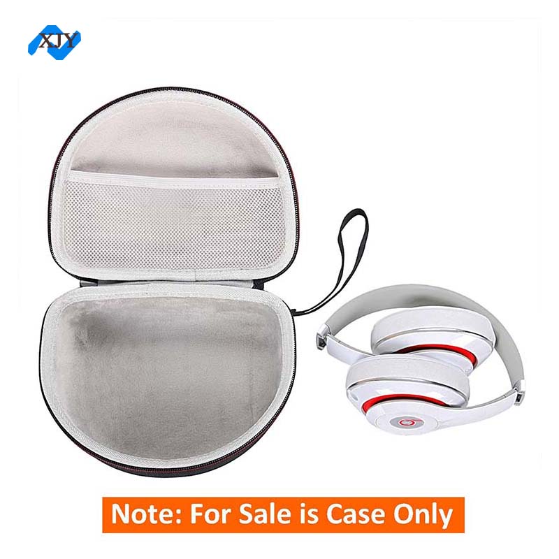 Black Color Lightweight Heart-Shaped Protective Carrying EVA Hard Headphone Case Storage Bag